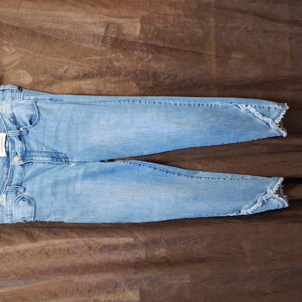 Liverpool Denim Jeans Skinny Stretch Crop Size 12